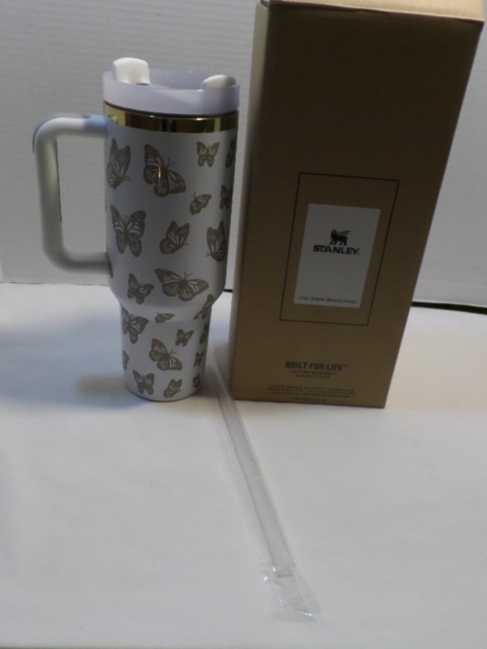 Stanley IceFlow Flip Straw Tumbler 40 oz – Custom Butterfly Engraving NIB